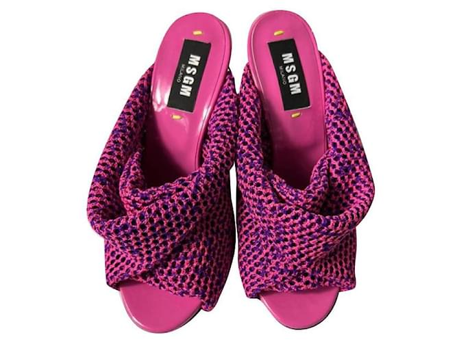 Msgm Sandals Pink Cloth  ref.876319