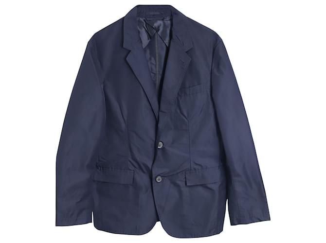 Lanvin Single-Breasted Blazer Jacket in Navy Blue Polyester  ref.876522