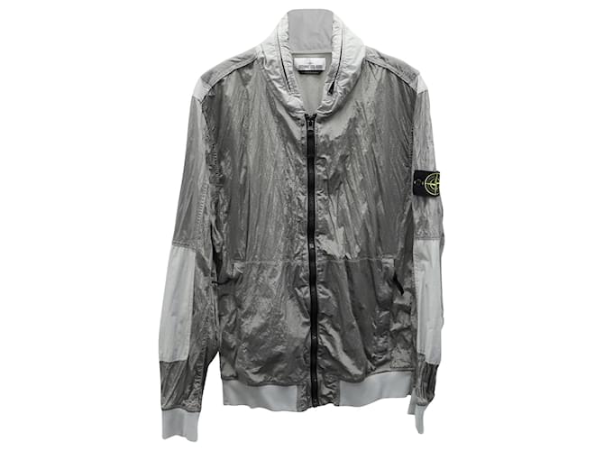 Stone Island Metal Watro Ripstop Jacket in Grey Nylon  ref.876532