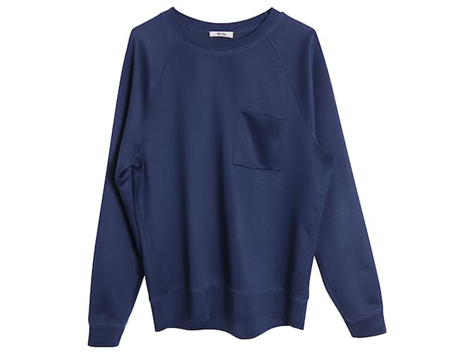 Acne Studios Raglan Sweater in Navy Blue Polyester  ref.876557
