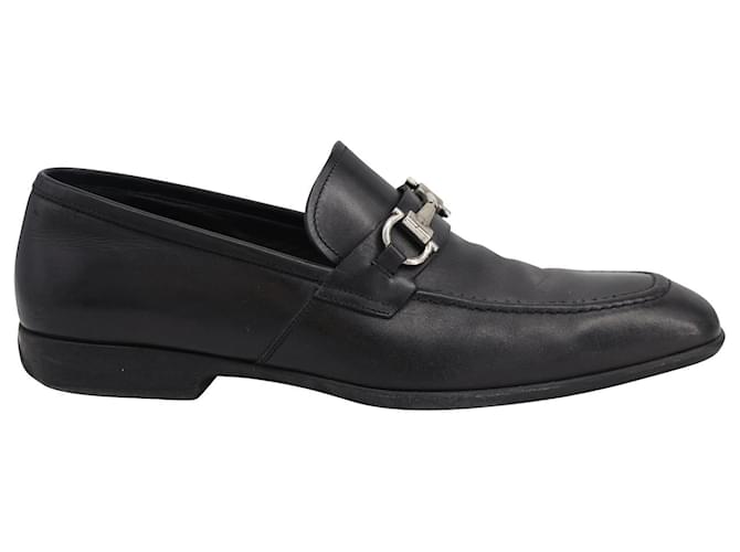 Salvatore Ferragamo Scarlet Loafers in Black Leather  ref.876564