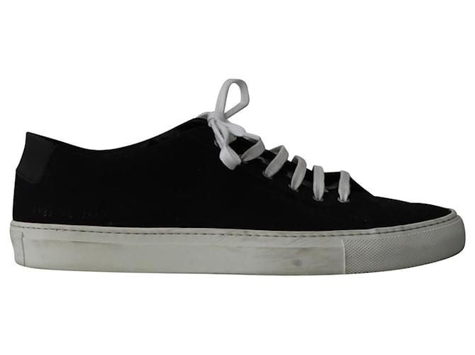 Autre Marque Common Projects Achilles Low Sneakers in Black Canvas Cloth  ref.876566