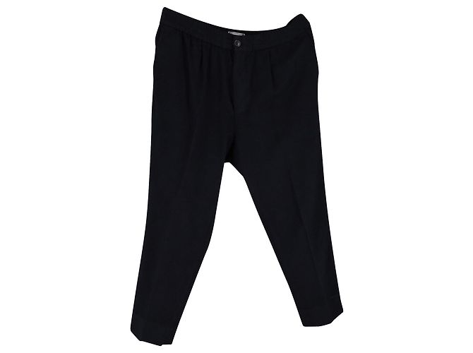 Calça AMI Paris em lã azul marinho