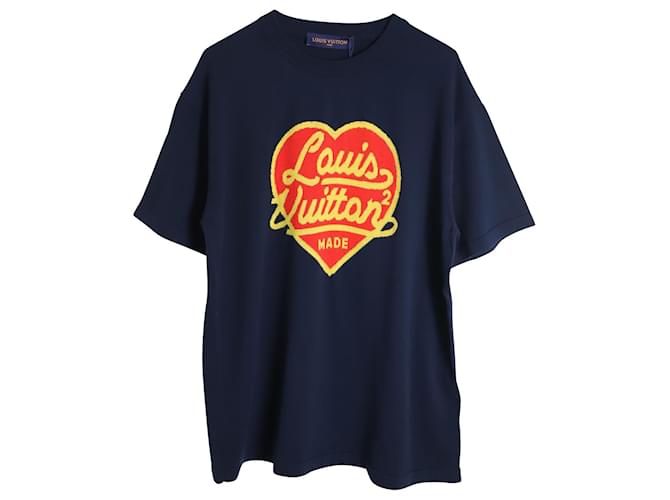 Louis Vuitton (LV) intarsia Jacquard Heart crewneck Tshirt, Men's