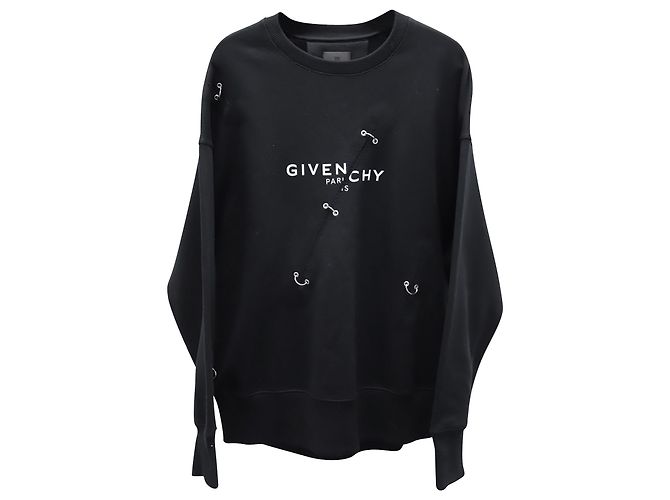 Givenchy Moletom oversized com detalhe de metal em algodão preto