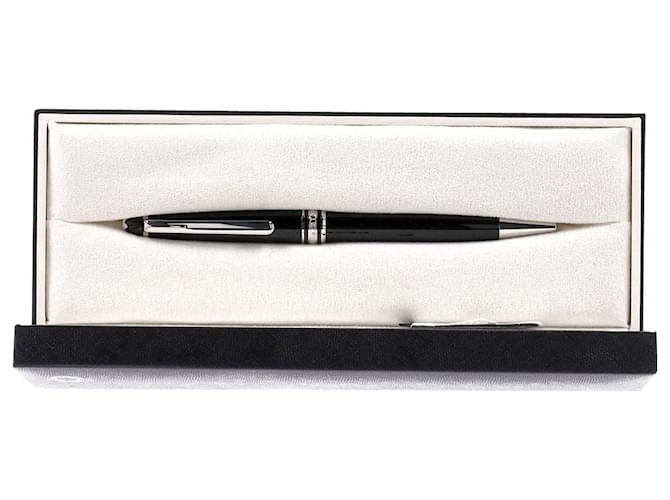 Montblanc Platinum-Coated Ballpoint Pen Classique in Black Resin Acrylic  ref.876617
