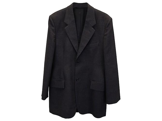 Balenciaga Boxy Single-Breasted Jacket in Black Wool  ref.876618