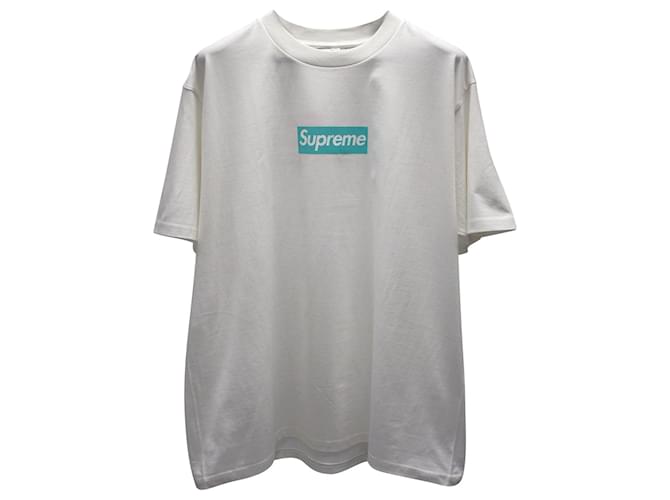 Supreme Tiffany & Co. Box Logo Tee in White Cotton ref.876624