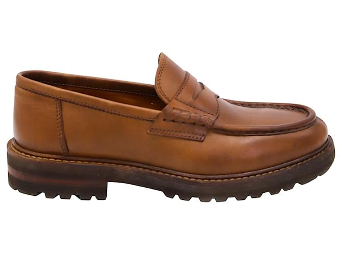 Brunello Cucinelli Loafers in Brown Leather  ref.876649
