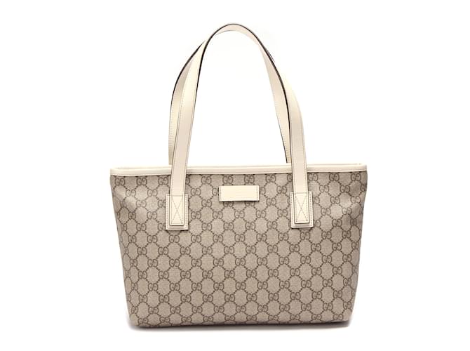 Gucci GG Supreme Tote Bag 211138 Brown Cloth  ref.876718