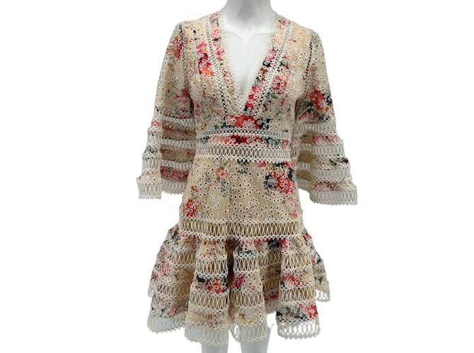 ZIMMERMANN  Dresses T.0-5 1 cotton Beige  ref.876803
