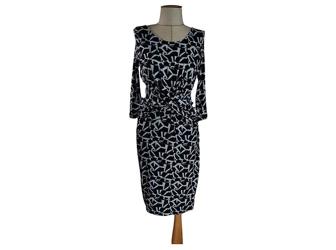 Vestido Hobbs de viscose e elastano Multicor