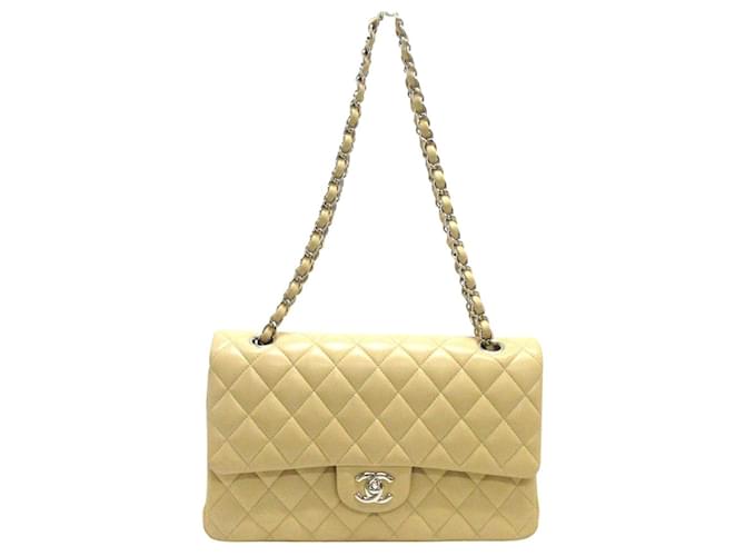 Timeless Chanel intemporal Bege Couro  ref.876958
