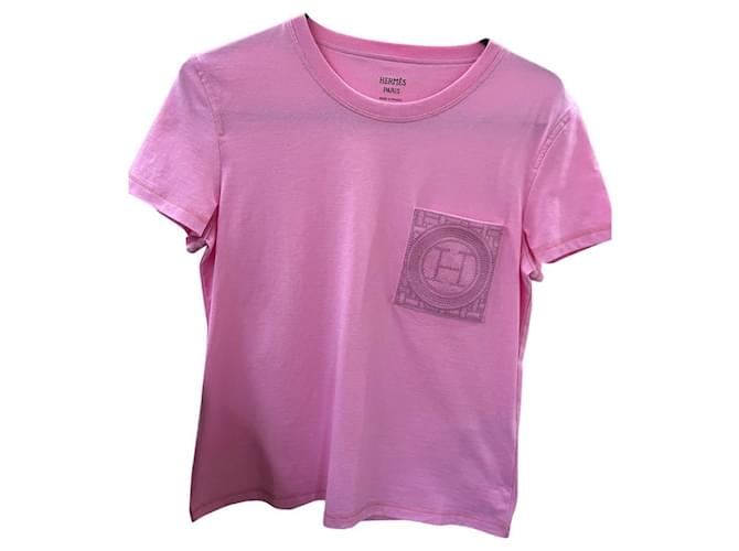 Hermès Tops Pink Cotton  ref.877067