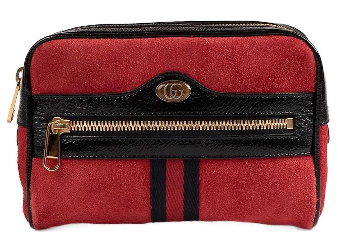Ophidia GUCCI Sacs à main Suède Rouge
