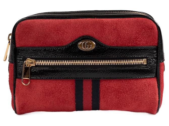 Ophidia GUCCI  Handbags   Suede Red  ref.877370