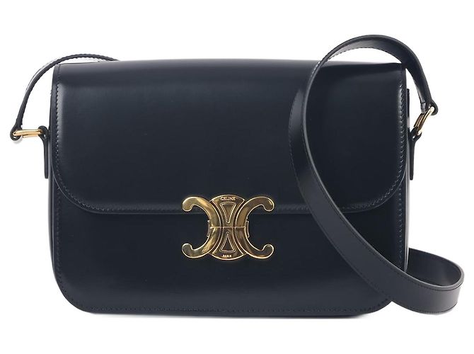 Triomphe Céline CELINE Sacs à Main Cuir Noir