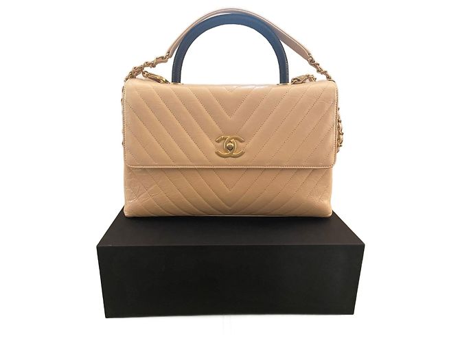 Coco Handle CHANEL Sacs à main Cuir Beige