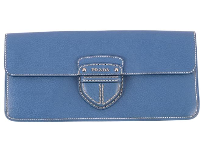 PRADA  Clutch bags T.  Leather Blue  ref.877465