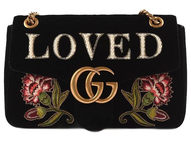 Marmont Sacs à main GUCCI Velours Noir