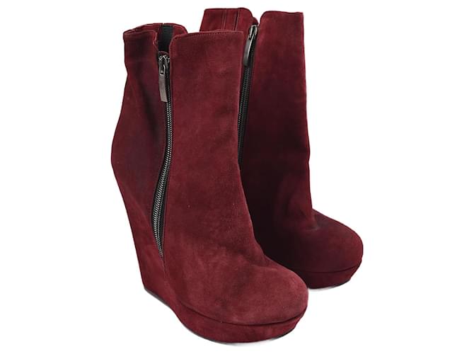 ANN TUIL  Ankle boots T.EU 39 Suede Purple  ref.877508