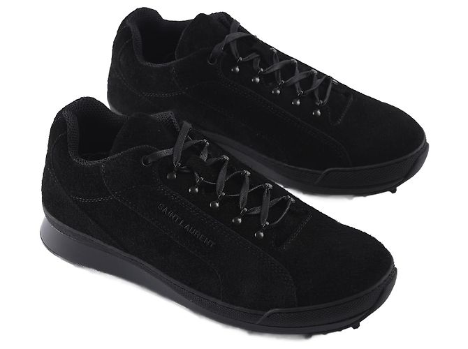 SAINT LAURENT  Trainers EU 42 suédée Noir
