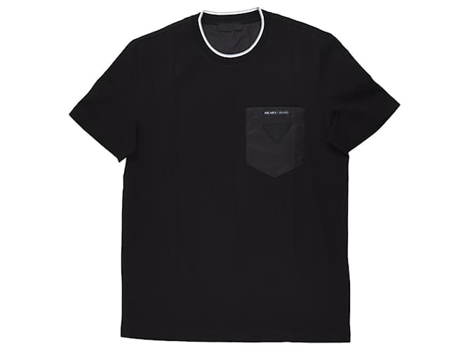 PRADA T-Shirts T.Internationale L Baumwolle Schwarz  ref.877533