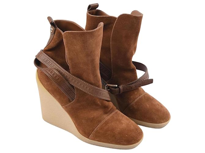 LOUIS VUITTON Ankle boots T.EU 39 Leather ref.877541 - Joli Closet
