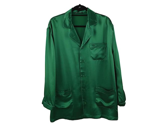 BALENCIAGA Tops T.International S Silk Green ref.877554 - Joli Closet