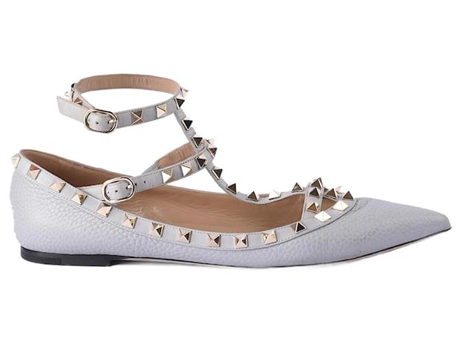 VALENTINO GARAVANI  Ballet flats EU 39.5 Cuero Gris  ref.877564