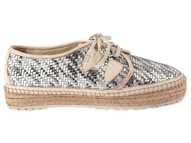 DIOR Sneakers EU 39.5 Leder Silber