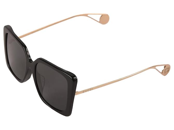 GUCCI Sonnenbrille aus Kunststoff Schwarz  ref.877588