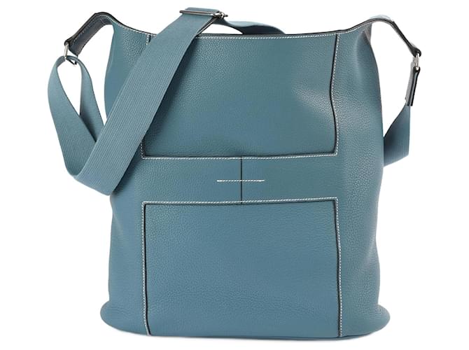 Hermès HERMES  Handbags T.  Leather Blue  ref.877600
