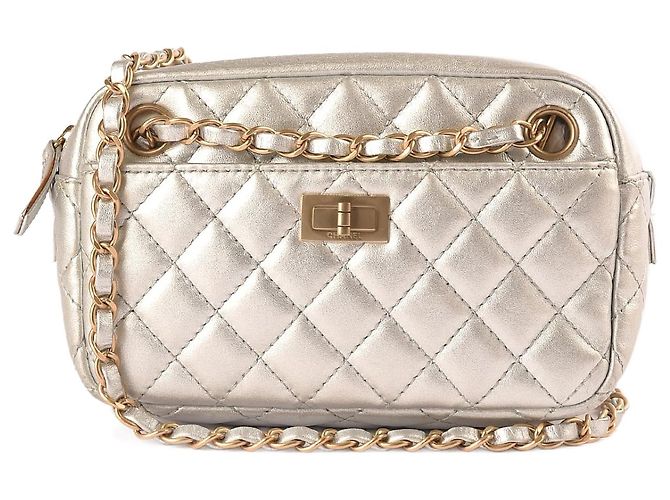 Camera CHANEL Borse Pelle Argento