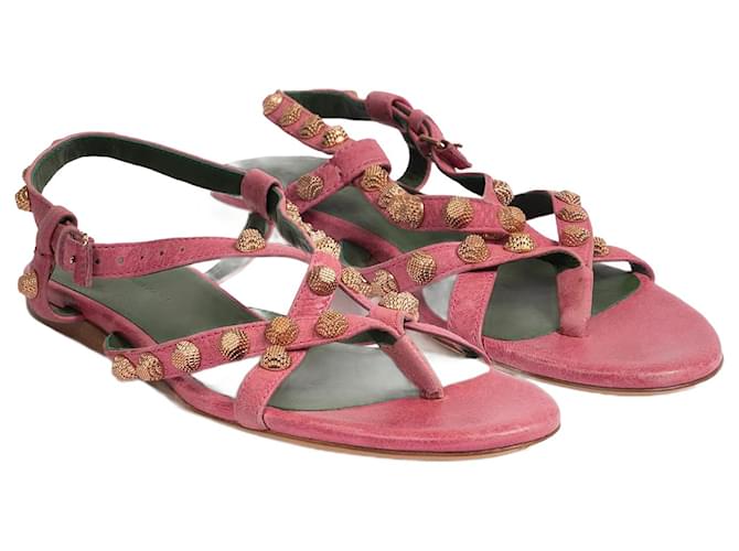BALENCIAGA Sandals EU Leather Pink Joli Closet