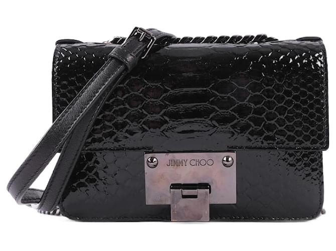 JIMMY CHOO  Handbags   Exotic leathers Black  ref.877719