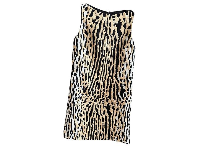 VESTIDO VALENTINO JAGUAR Negro Crudo Blanco roto Caramelo