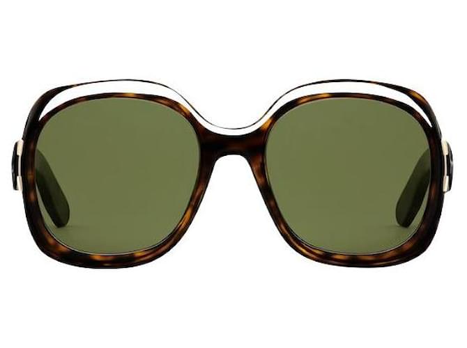 Dior LADY 95.22 R2I Round brown sunglasses with tortoiseshell effect Acetate  ref.877803