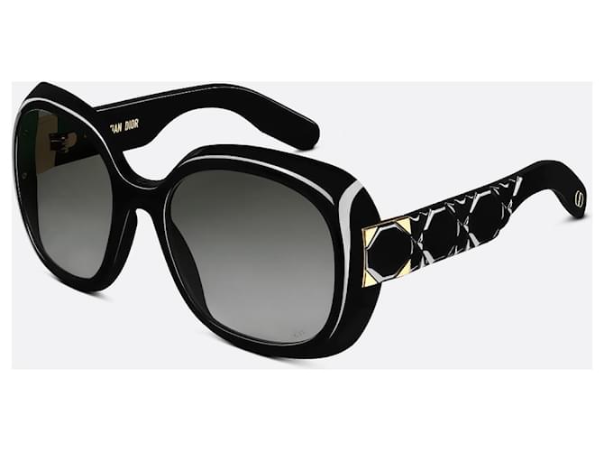 Dior Dame 95.22 R2Les lunettes de soleil rondes noires Référence: LADYR2IXR_10À1 Acetate  ref.877813