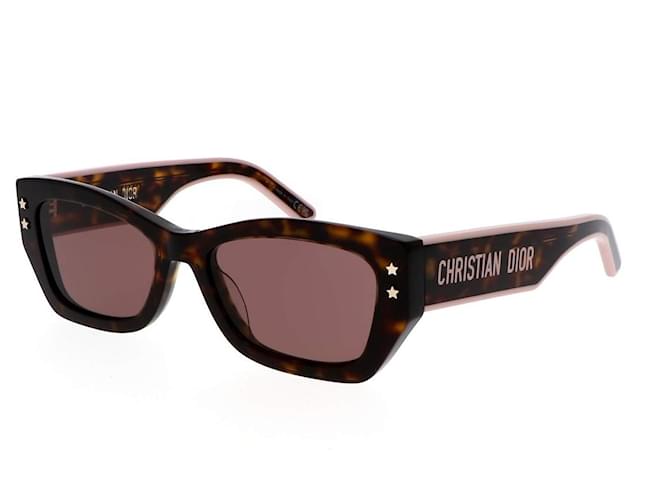 occhiali da sole Christian Dior DIORPACIFIC S2U Marrone Rosa Acetato  ref.877834