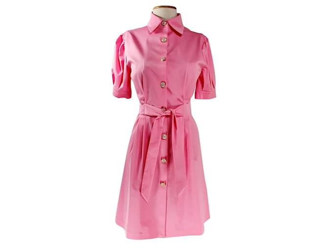 Maje Dresses Pink Cotton Viscose Elastane  ref.877836