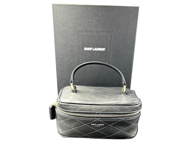 Saint Laurent vanity bag Black Leather  ref.877841