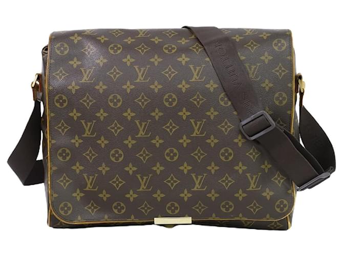 Abbesses messenger cloth satchel Louis Vuitton Brown in Fabric