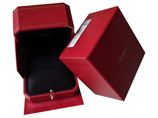 Cartier Amor Trinity JUC anel caixa interna e externa saco de papel Vermelho  ref.878236