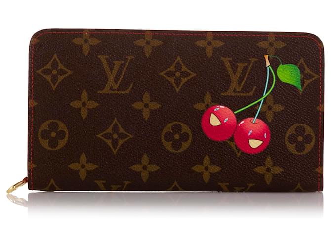 Zippy Wallet in Cherry Louis Vuitton Canvas Brown Red Cloth ref