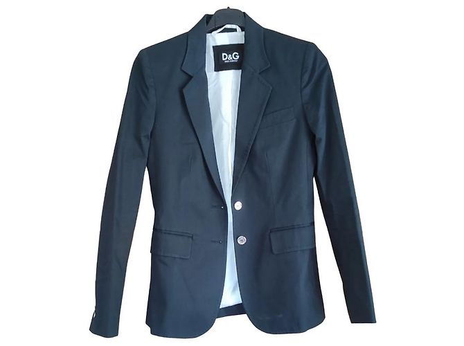 Blazer de algodão azul Dolce & Gabbana