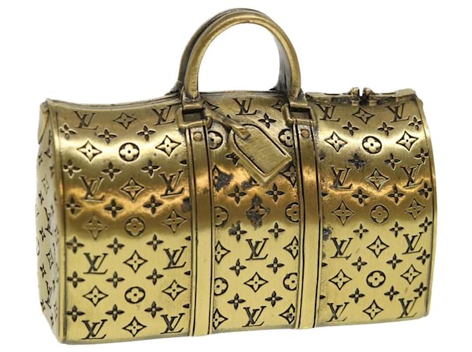 LOUIS VUITTON Tipo Keepall Peso del papel Metal Solo VIP Tono dorado Autenticación LV 39370  ref.878450