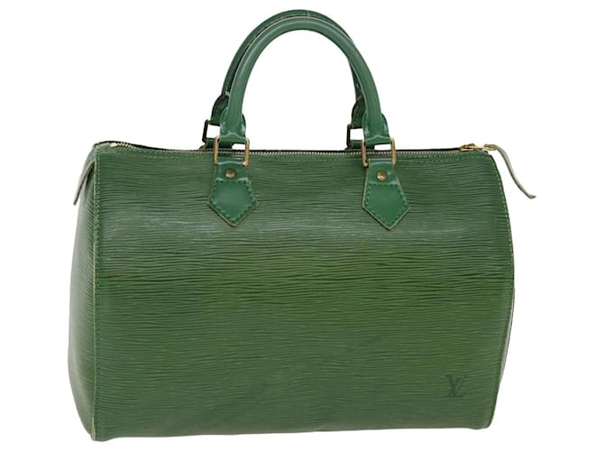 LOUIS VUITTON Epi Speedy 30 Hand Bag Borneo Green M43004 LV Auth