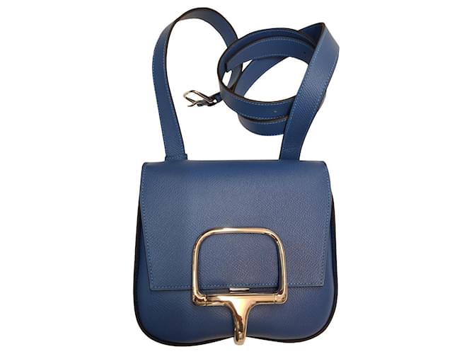Hermès DELLA CAVALLERIA Azul Couro  ref.878512