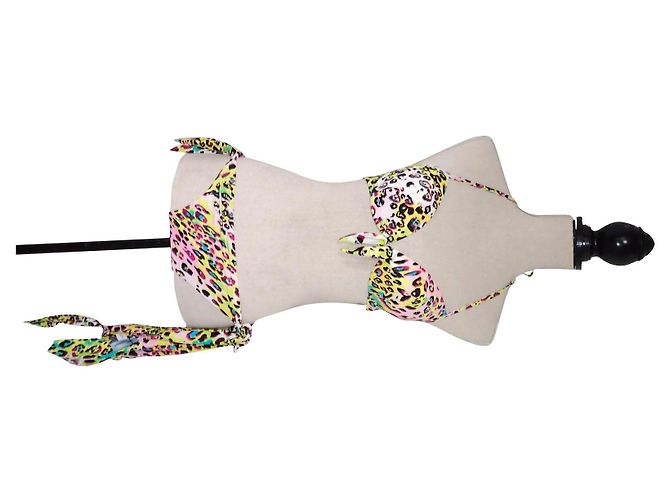 Conjunto de Bikini Blumarine Push Up Estampado Leopardo Multicolor